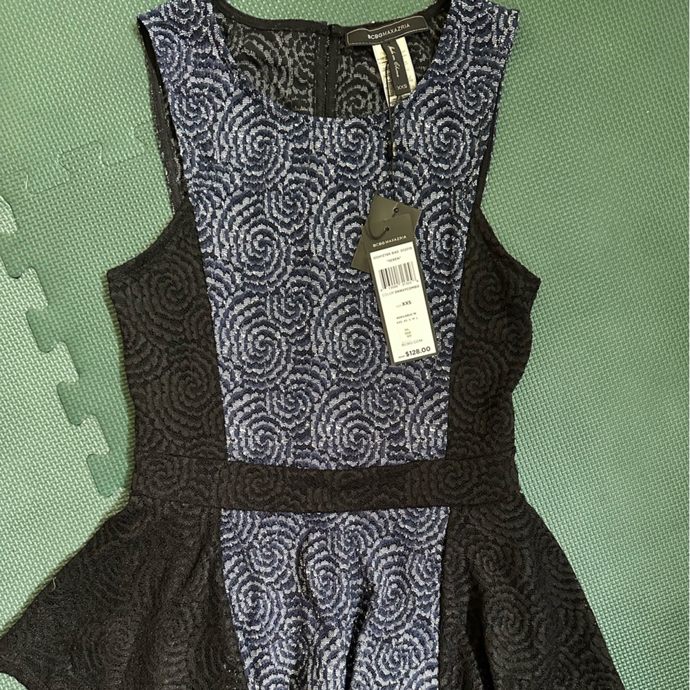 BCBG Tank Lace Peplum Top